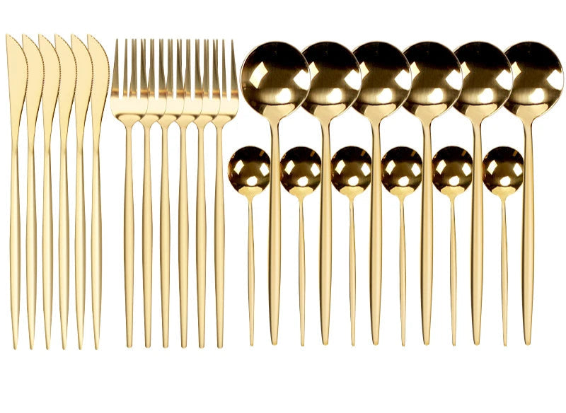 Talheres elegantes Kit 24 Peças