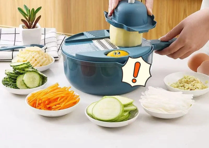 Cortador de Legumes Multifunção com Coador - Rala e Tritura